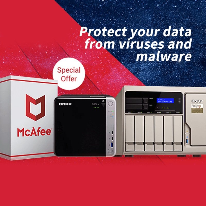 QNAP LS-MCAFEE-2Y - McAfee antivirus 2 years license, Physical Package - obrázek produktu