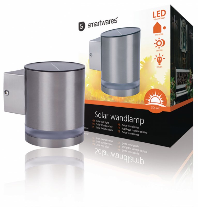 Solární Nástěnné Svítidlo LED Stříbrná RA-1003077 - obrázek produktu