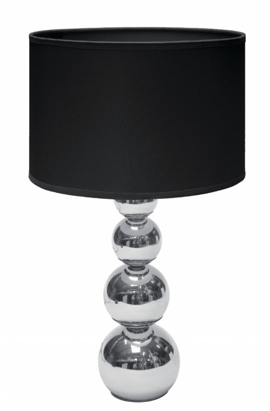 Stolní Lampa Dotyková Funkce 40 W Chrom / Černá - obrázek produktu