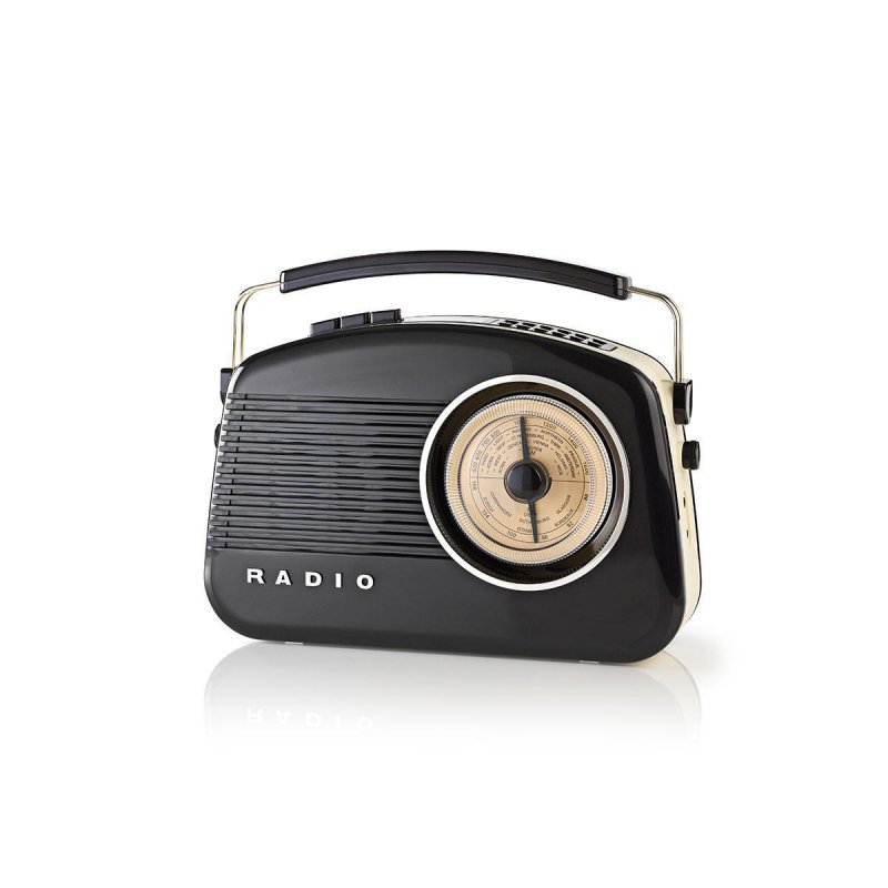 Přenosné DAB+ retro rádio 5.4W, černá barva - obrázek č. 5