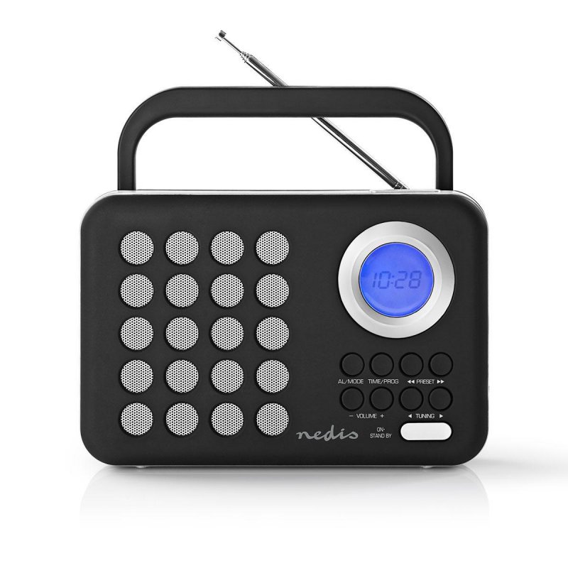 FM Rádio | 3 W | Hodiny a Budík | Port USB a Slot na microSD kartu | Černá / Bílá - obrázek č. 2