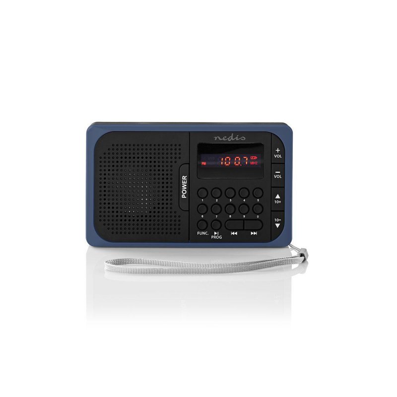 FM Rádio | 3,6 W | Port USB a Slot na microSD kartu | Černá / Modrá - obrázek produktu