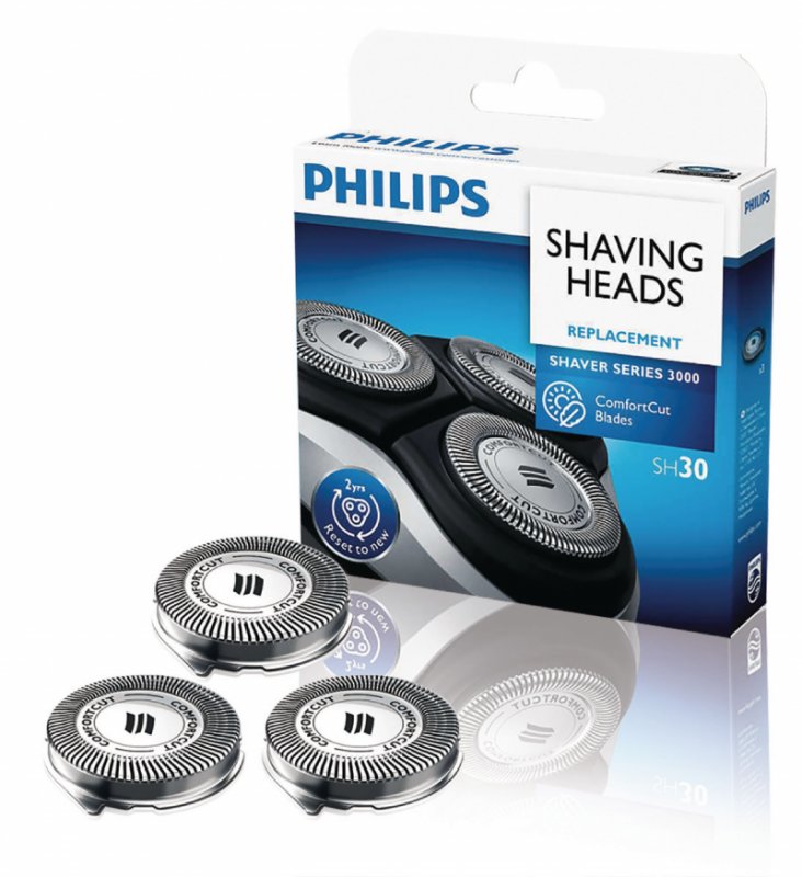 Náhradní holící hlavy 3ks Philips řada 1000 a 3000 (SH30/50) - obrázek produktu