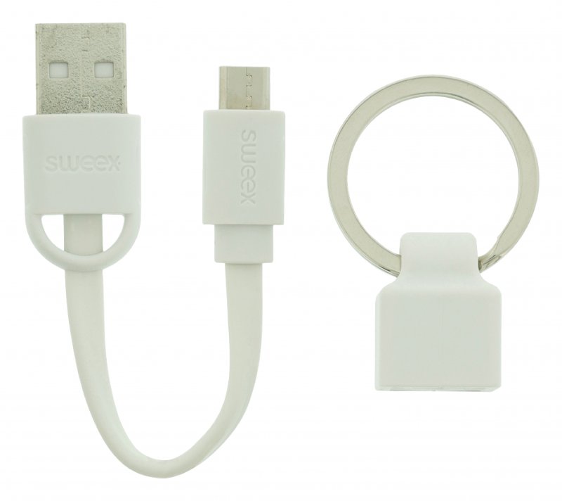 Kabel USB 2.0 USB A Zástrčka - Micro B Zástrčka Plochý 0.06 m Bílá - obrázek č. 3
