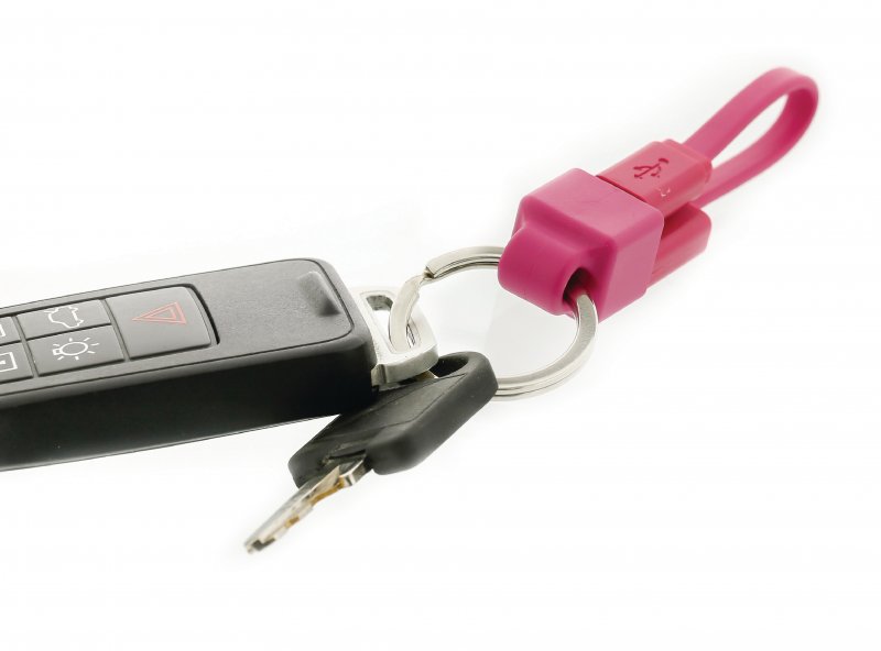 Kabel USB 2.0 USB A Zástrčka - Micro B Zástrčka Plochý 0.06 m Růžová - obrázek č. 3