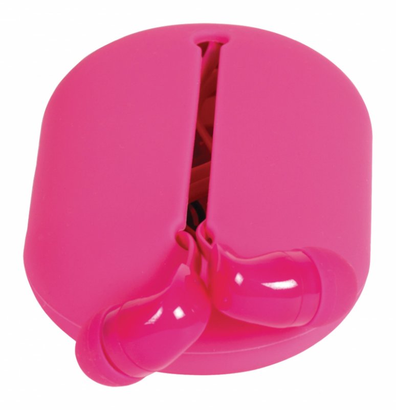 Headset Plochý Kabel Do ucha 3.5 mm Kabelové Vestavěný mikrofon 1.2 m Růžová - obrázek č. 5