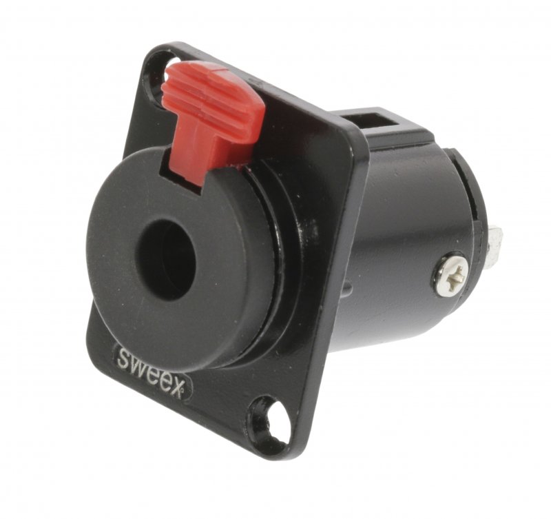 Stereo Konektor 6.35 mm Zásuvka Černá - obrázek produktu