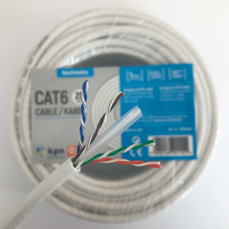 Síťový Kabel CAT6 UTP RJ45 (8P8C) Zástrčka - RJ45 (8P8C) Zástrčka 100 m Bílá - obrázek produktu