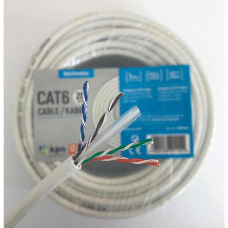 Síťový Kabel CAT6 UTP RJ45 (8P8C) Zástrčka - RJ45 (8P8C) Zástrčka 20 m Bílá - obrázek produktu