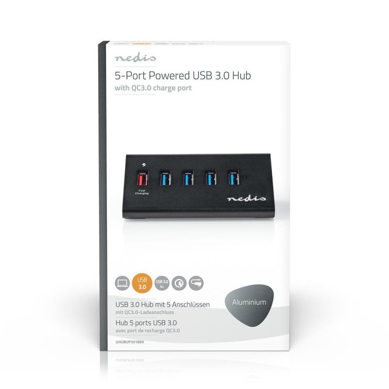 USB hub | USB Micro-B Zásuvka  UHUBUP3510BK - obrázek č. 5