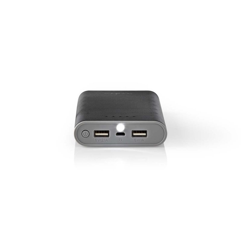 Externí akumulátor | 15000 mAh | 2 výstupy USB-A 3.1 A | Vstup Micro USB | Černá barva - obrázek č. 1