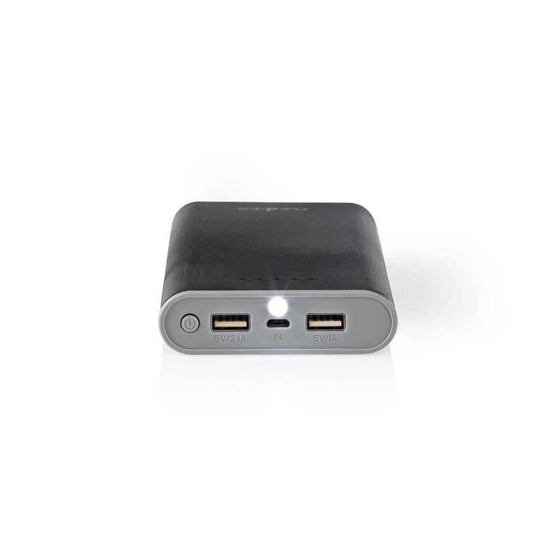 Externí akumulátor | 20000 mAh | 2 výstupy USB-A 3.1 A | Vstup Micro USB | Černá barva - obrázek č. 1
