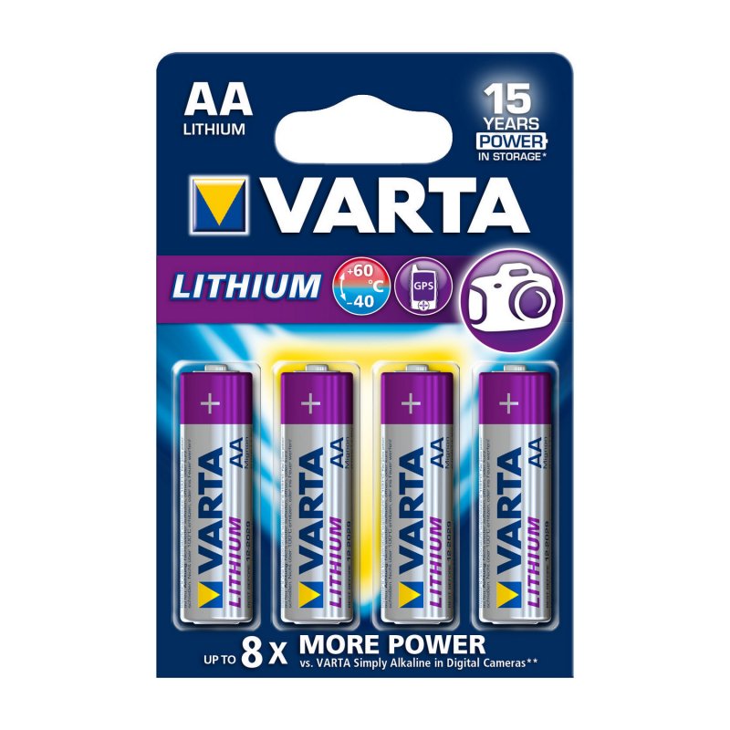Lithiová Baterie AA-Blistr VARTA-6106/4B - obrázek produktu