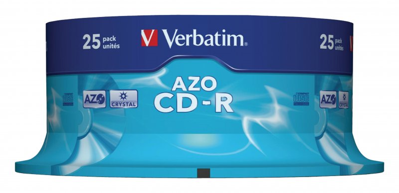 CD-R AZO Crystal 700 MB 52x 25 Pack Vřeteno - obrázek č. 1