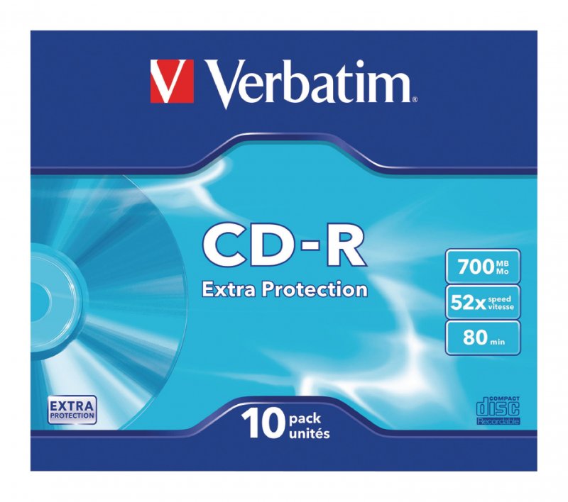 CD-R 52x 700 MB 10 Pack Slim Case Extra Protection - obrázek produktu