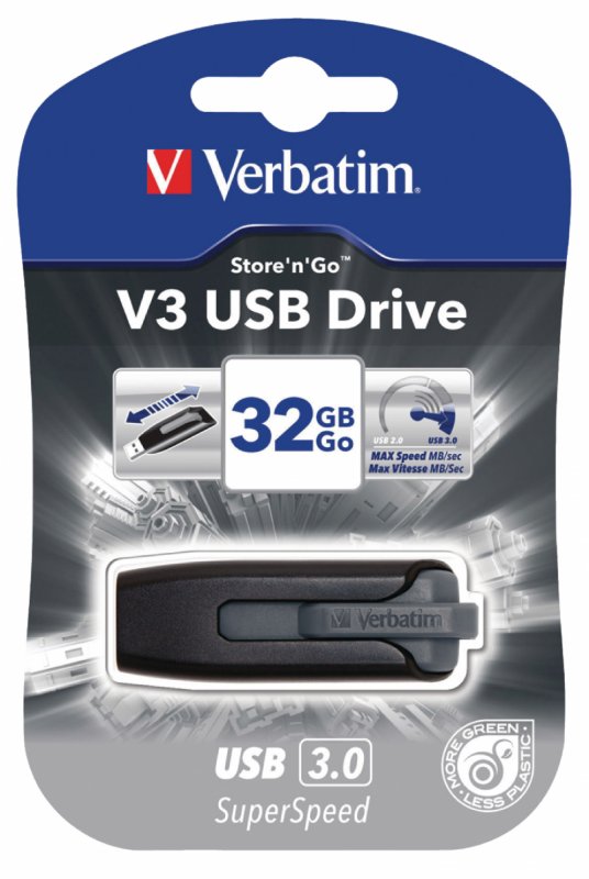 V3 Flash Drive USB 3.0 32GB Černá - obrázek č. 4