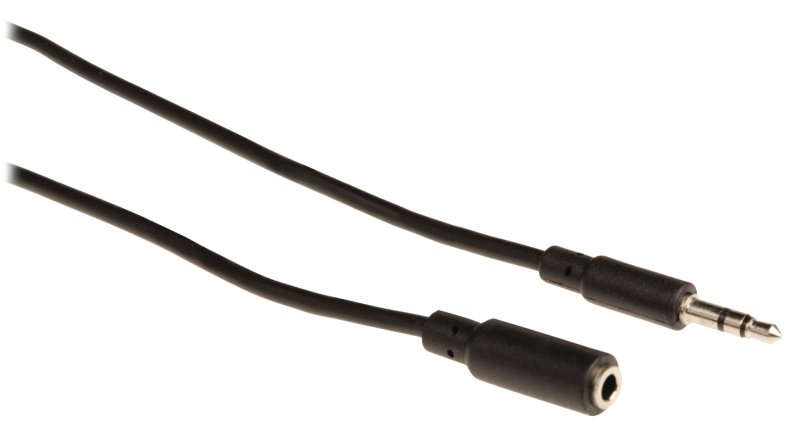 Stereo Audio Prodlužovací Kabel 3.5mm Zástrčka - 3.5mm Zásuvka 2.00 m Černá - obrázek č. 2