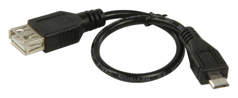 Kabel USB 2.0 Micro B Zástrčka - USB A Zásuvka 0.20 m Černá - obrázek č. 1