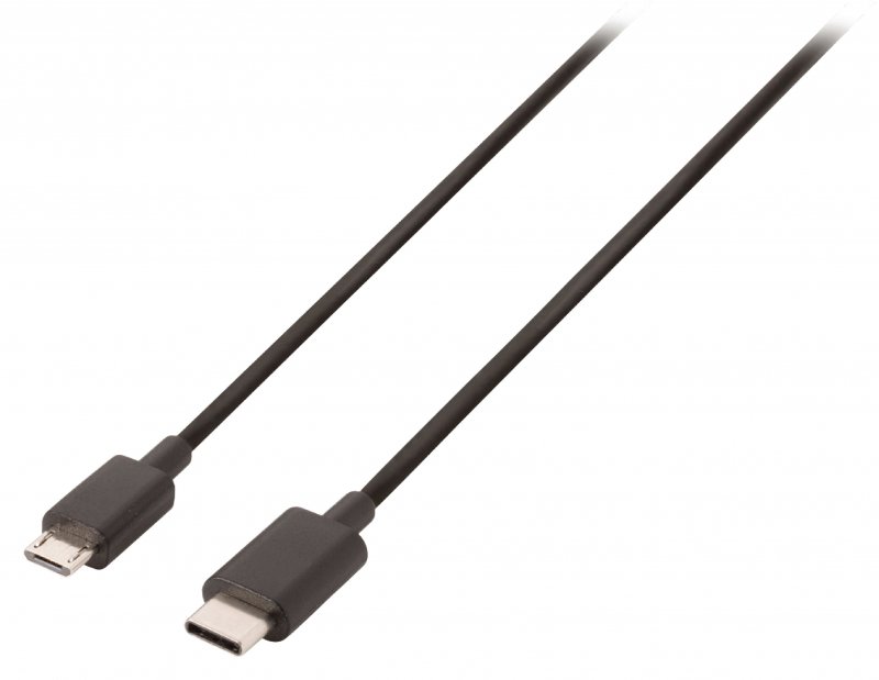 Kabel USB 2.0 USB-C Zástrčka - USB Micro-B 1.00 m Černá - obrázek č. 1