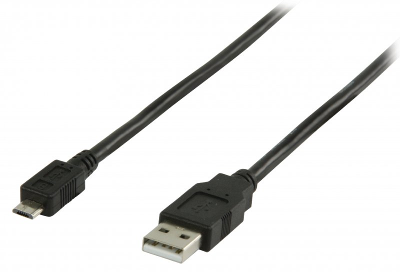 Kabel USB 2.0 USB A Zástrčka - Micro B Zástrčka Kulatý 2.00 m Černá - obrázek produktu