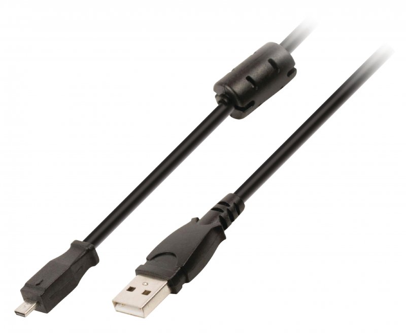 Kabel USB 2.0 USB A Zástrčka - Kodak 8kolíkový Zástrčka 2.00 m Černá - obrázek produktu