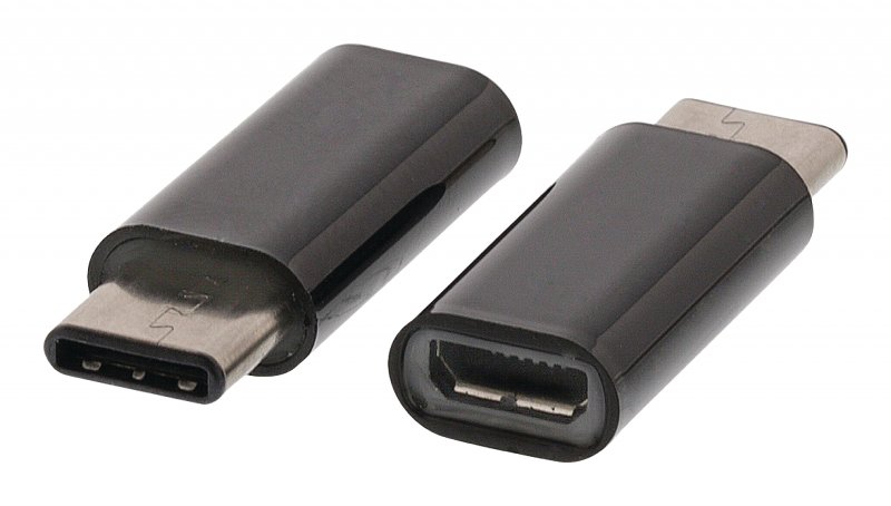 Adaptér USB 2.0 USB-C Zástrčka - USB Micro B Zásuvka Černá VLCP60910B - obrázek produktu