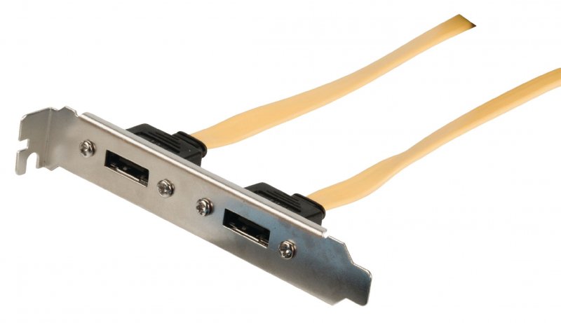 Kabel SATA 6 Gb/s Interní 2x SATA 7kolíkový Zásuvka - 2x SATA 7kolíkový Držák 0.50 m Žlutá VLCP73805Y05 - obrázek produktu
