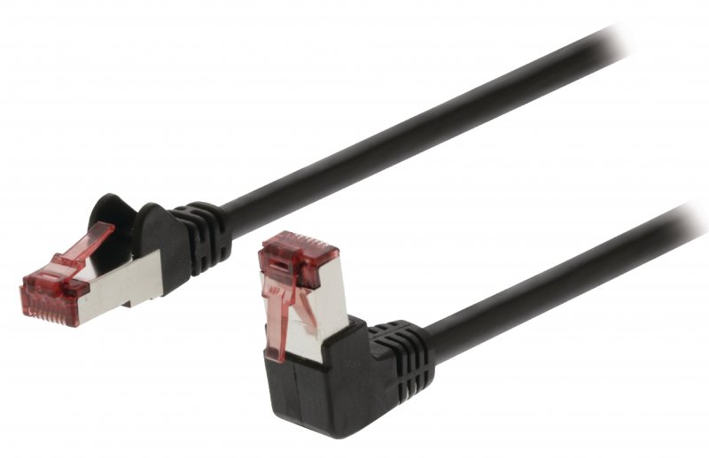 Síťový Kabel CAT6 S/FTP RJ45 (8P8C) Zástrčka - RJ45 (8P8C) Zástrčka 5.00 m Černá - obrázek produktu