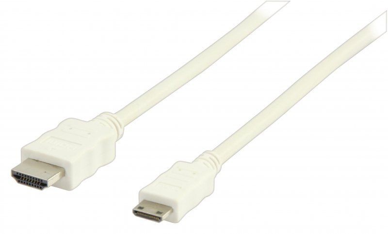 High Speed HDMI Kabel s Ethernetem HDMI Konektor - HDMI Mini Konektor 1.00 m Bílá VLMB34500W10 - obrázek č. 1