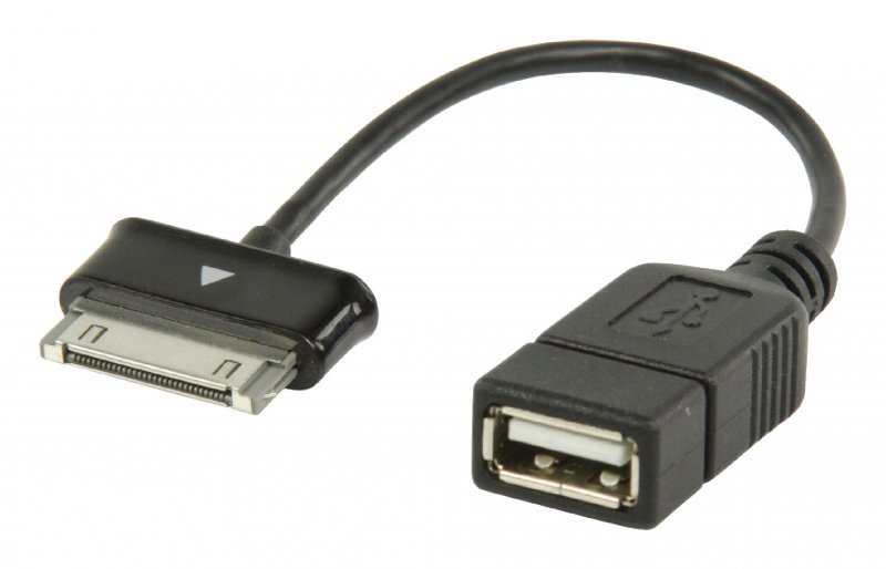 Synchronizační a Nabíjecí Kabel Samsung 30kolíkový Zástrčka - USB A Zásuvka 0.20 m Černá VLMP39205B0.20 - obrázek produktu