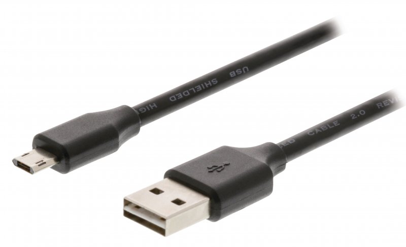 Kabel USB 2.0 USB A Zástrčka - Micro B Zástrčka 2.00 m Černá - obrázek produktu