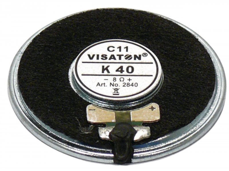 K 40 - 8 Ohm - 4 cm (1,6") miniaturní reproduktor - obrázek č. 1