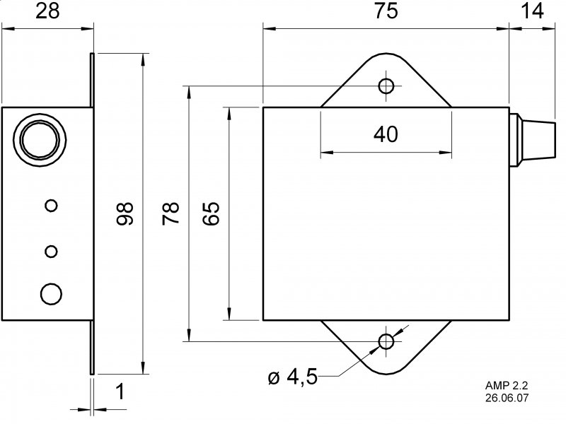 AMP 2.2 LN - Stereo zesilovač s ovládáním úrovně VS-7102 - obrázek č. 1