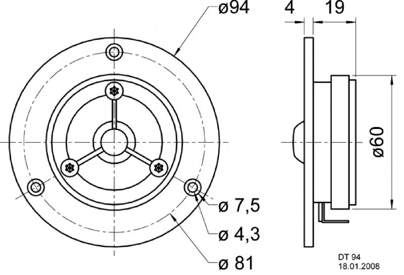 Výškový reproduktor 20 mm (0.8") - obrázek č. 2