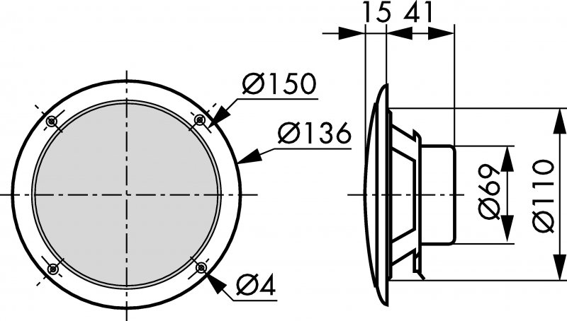 FR 13 WP - 4 Ohm (černý) - 13 cm (5") širokopásmový měnič odolný vůči slané vodě VS-FR13WP/S - obrázek č. 2