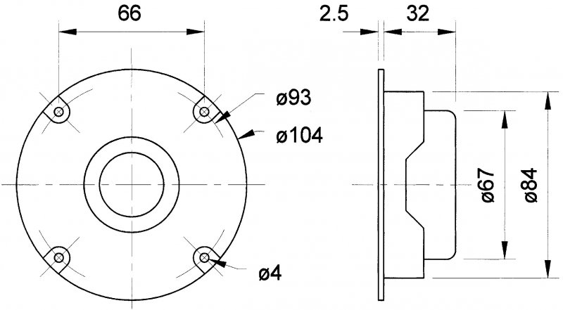 Dome výškový reproduktor (1") 8 Ohm - obrázek č. 2