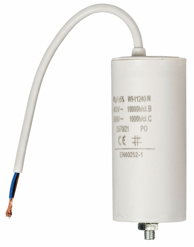 Kondenzátor 450V + Kabel 40.0uf / 450 V + cable W9-11240N - obrázek produktu