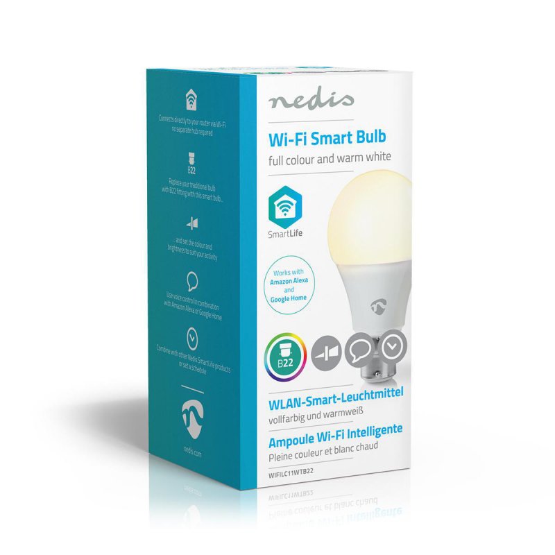 SmartLife Plnobarevná Žárovka | Wi-Fi | B22 | 470 lm | 6 W | RGB / Teplá Bílá | 2700 K | Android™ / IOS | A60 - obrázek č. 7