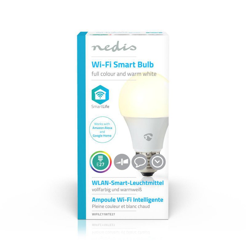 SmartLife Plnobarevná Žárovka | Wi-Fi | E27 | 470 lm | 6 W | RGB / Teplá Bílá | 2700 K | Android™ / IOS | A60 - obrázek č. 3