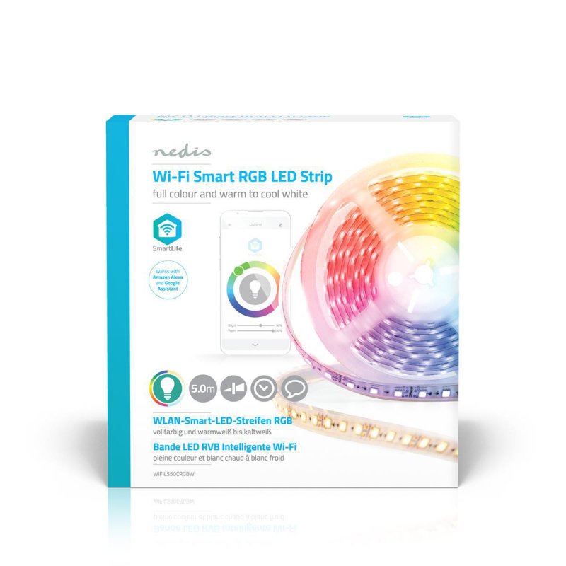 LED Pásek SmartLife | Wi-Fi | RGB / Studená Bílá / Teplá Bílá  WIFILS50CRGBW - obrázek č. 2