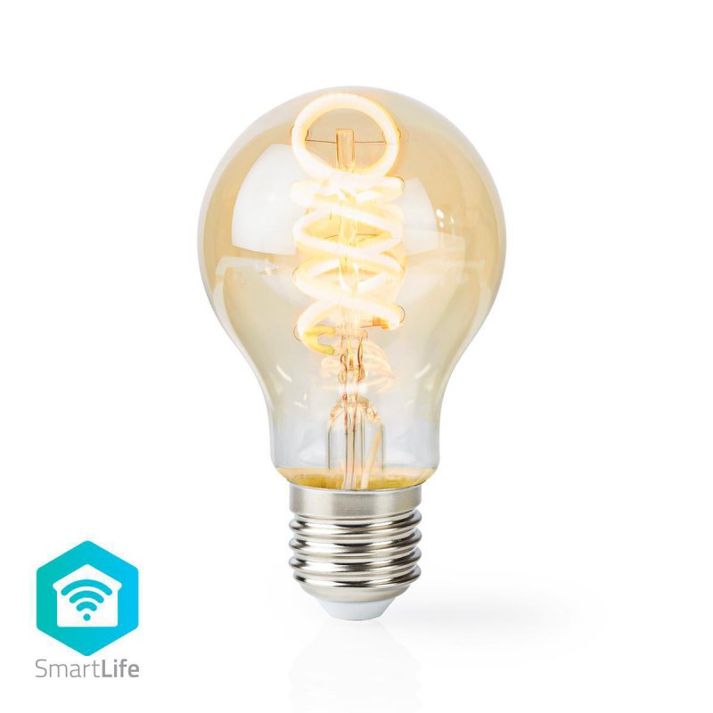 SmartLife LED žárovka | Wi-Fi | E27 | 350 lm | 5.5 W | Studená Bílá / Teplá Bílá | 1800 - 6500 K | Sklo | Android™ / IOS | A60 | - obrázek produktu
