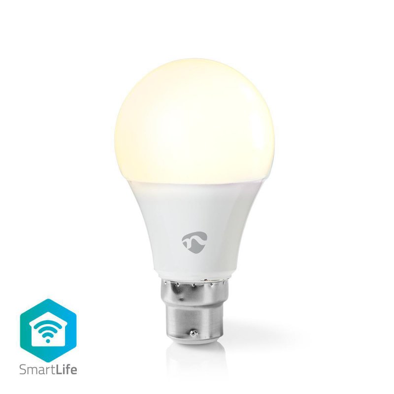 Žárovka LED SmartLife | Wi-Fi | B22 | 800 lm | 9 W | Teplá Bílá | 2700 K | Energetická třída: A+ | Android™ / IOS | A60 | 1 kusů - obrázek produktu