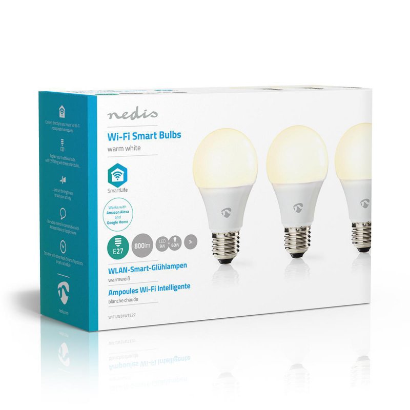 SmartLife LED Bulb | Wi-Fi | E27 | 800 lm | 9 W | Teplá Bílá | 2700 K | Energetická třída: A+ | Android™ & iOS | A60 - obrázek č. 5
