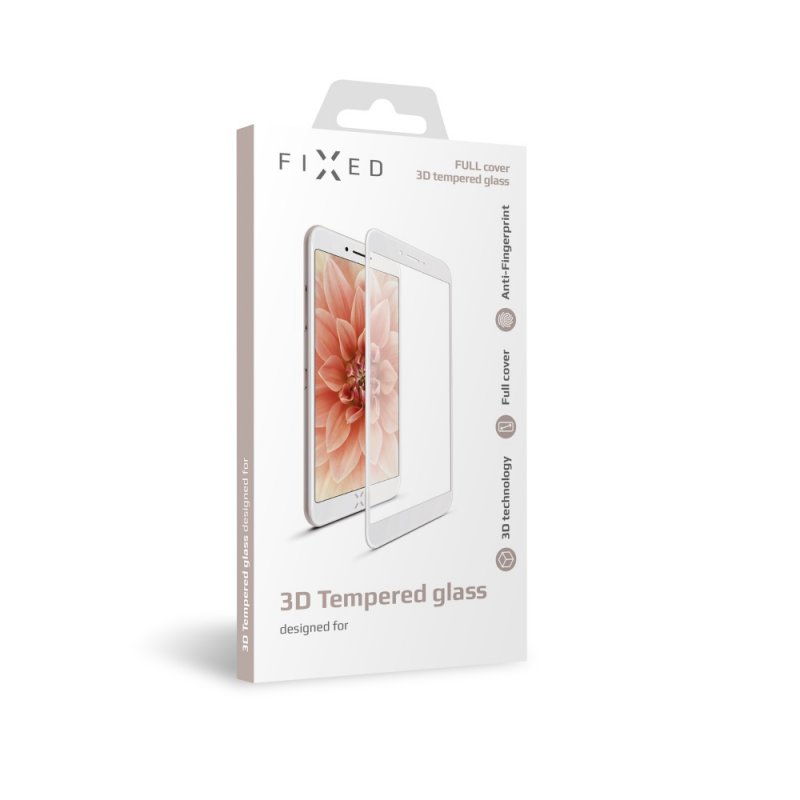 3D sklo FIXED iPhone 7Plus/ 8Plus,plné lepení,bílé - obrázek č. 2