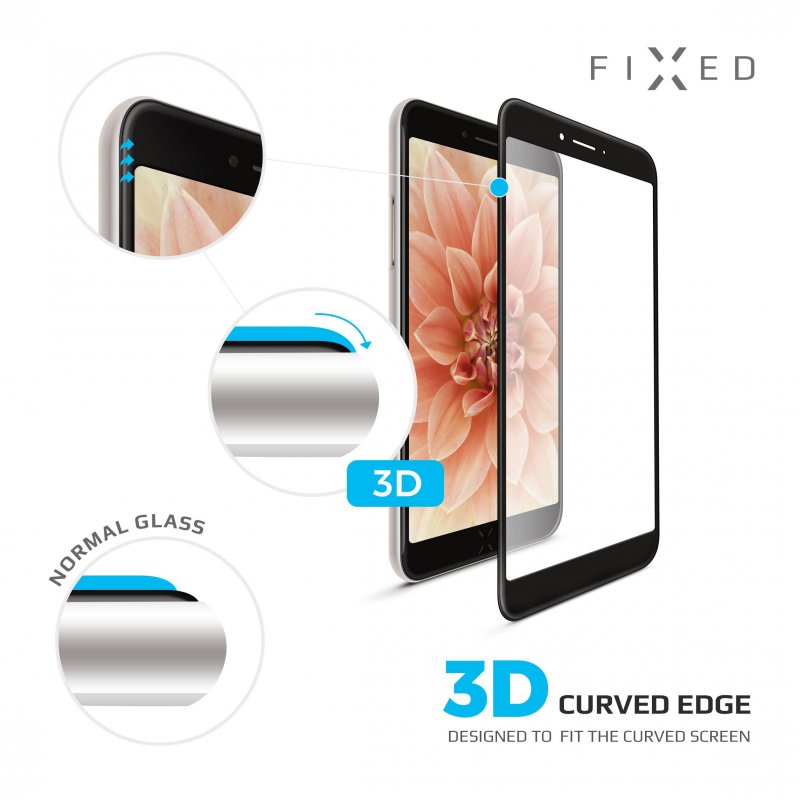 3D sklo FIXED iPhone 6/ 6S, plné lepení,bílé - obrázek č. 1