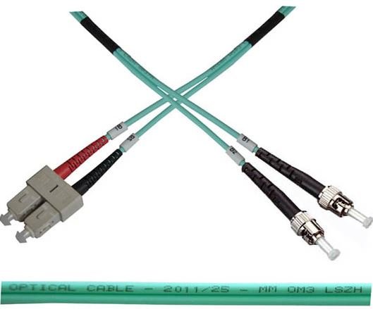 Optický patch kabel duplex SC-ST 50/ 125 MM 3m OM3 - obrázek produktu