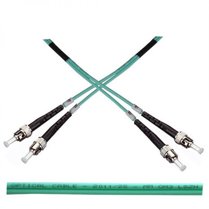 Optický patch kabel duplex ST-ST 50/ 125 MM 1m OM3 - obrázek produktu