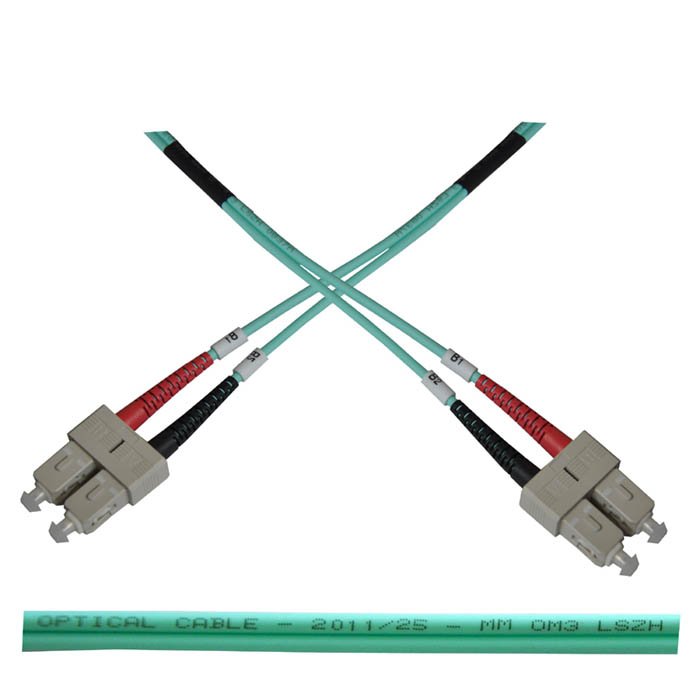 Optický patch kabel duplex SC-SC 50/ 125 MM 1m OM3 - obrázek produktu