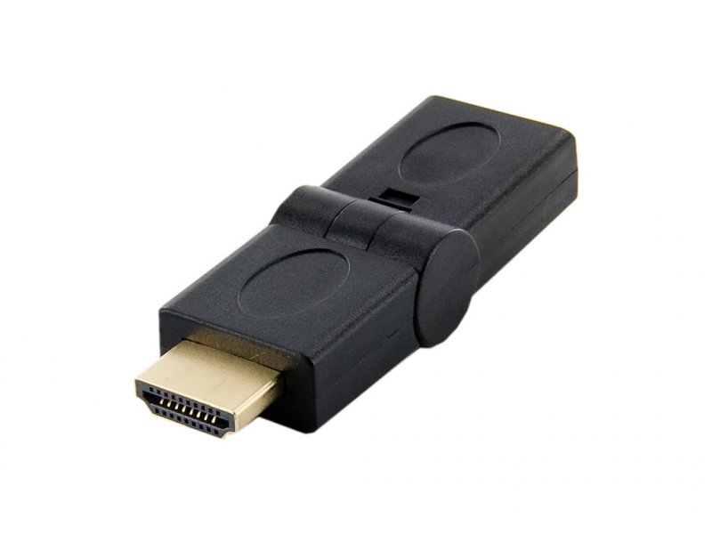 4World Adaptér HDMI M - HDMI F Zalomený Black - obrázek produktu