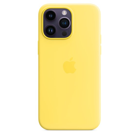 iPhone 14 Pro Max Silicone Case with MS - C.Yellow - obrázek produktu